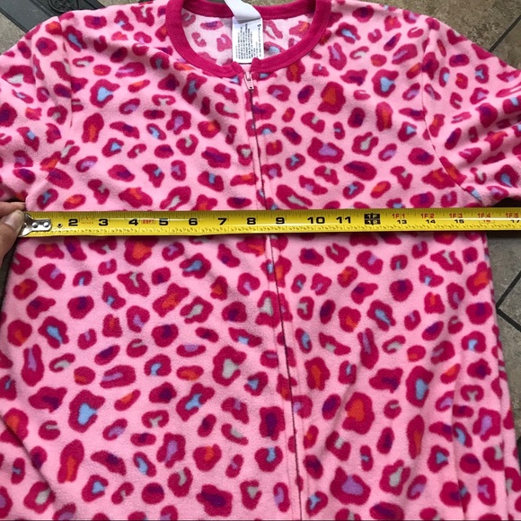 Target Pajamas Pink Target Leopard Print Footed Onesie Pajamas